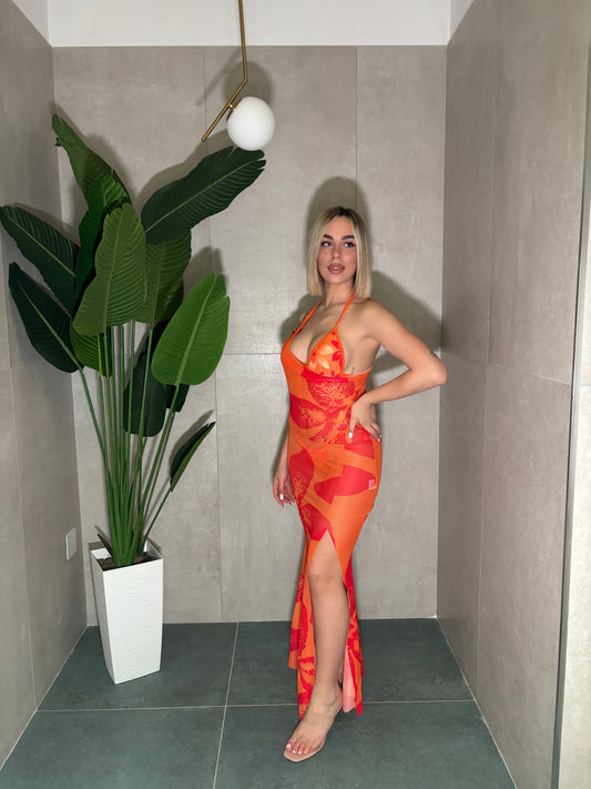 BIKINI + ABITO ASTER - ARANCIONE