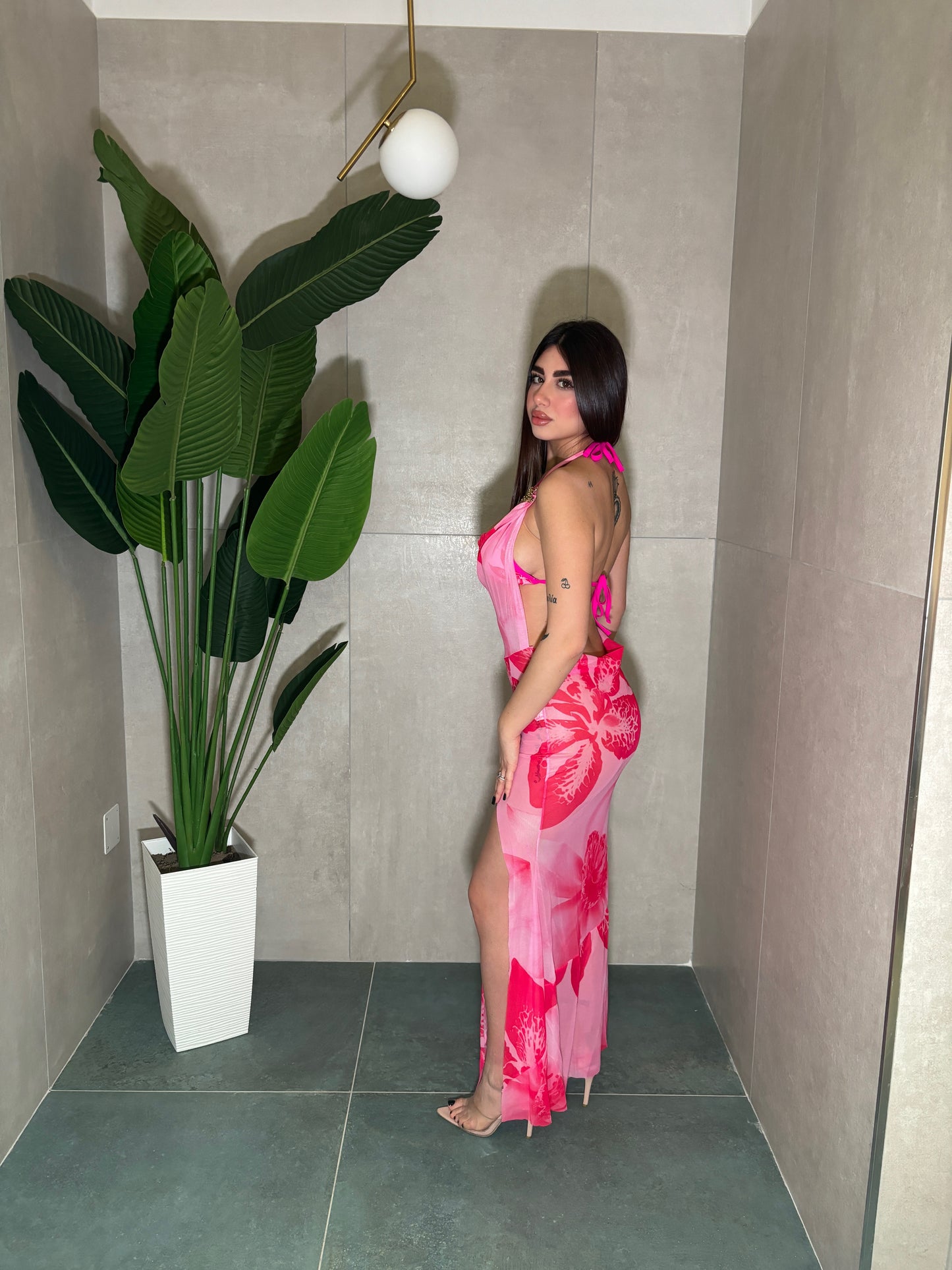 BIKINI + ABITO ASTER - ROSA